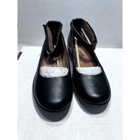 Clarks Medora Nina Black Leather Womens Ankle Strap Shoes US 6M - Picture 2 of 11